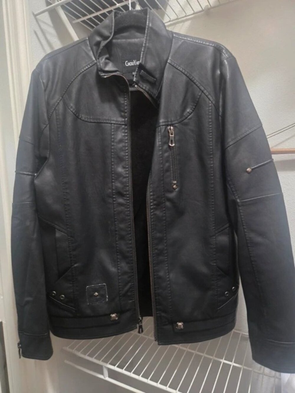 Small women's faux leather jacket